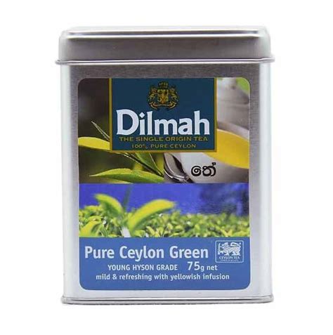 Ceylon Dilmah Pure Green Leaf Tea In Tin | Ceylon Tea Brew