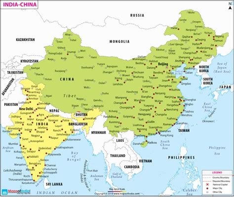 International Relations with China | China map, Asia map, India map