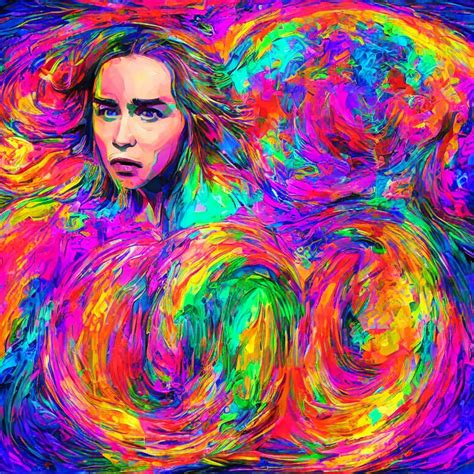 Emilia Clarke, beautiful digital art, trippy rainbow | Stable Diffusion | OpenArt