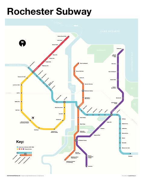 Rochester Subway Map • Metro Posters