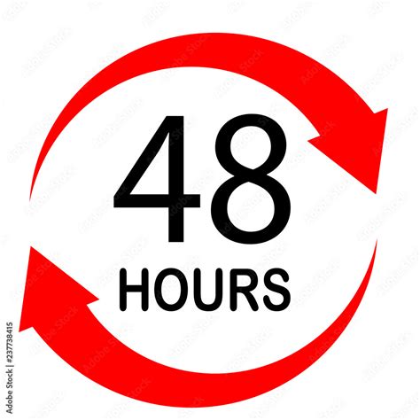 48 hours on white background. flat style. 48 hours sign. 48 hours for your web site design, logo ...