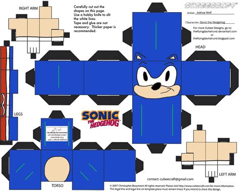 Papercraft Square Sonic - aquarium zubehör