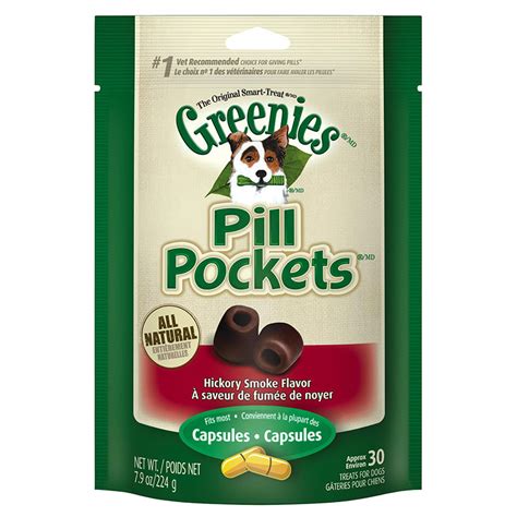 Greenies Canine Pill Pockets Hickory Smoke Capsule Pack of 6