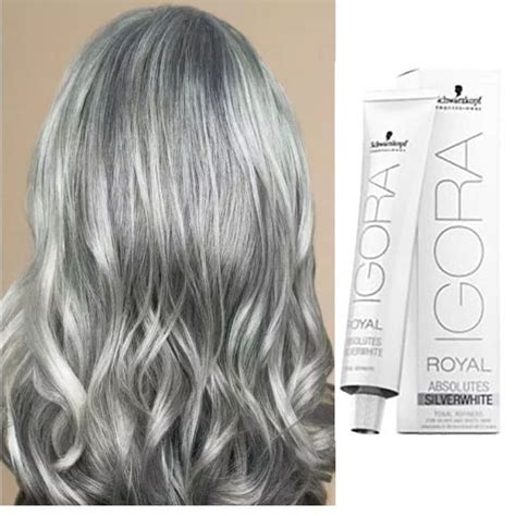 Details about Grey Gray White Hair Colour Toner Tint 60ml Igora ...