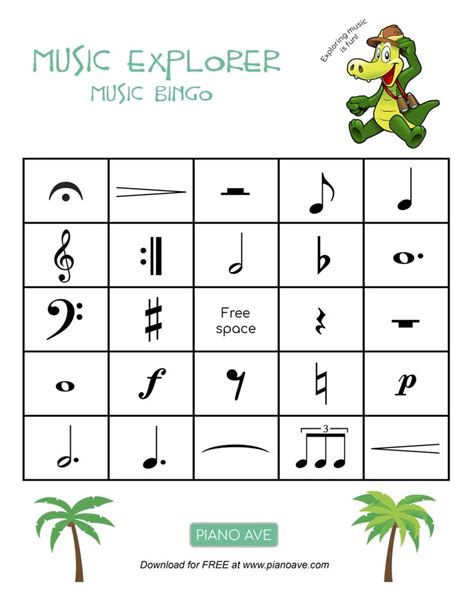 Pin by Piano Ave on Printable Music Games | Music bingo, Printable music games, Music games