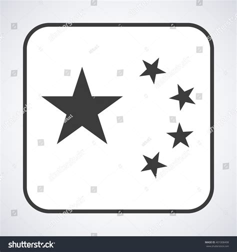 Stars Chinese Flag Icon Stylish Vector Stock Vector (Royalty Free) 401008498