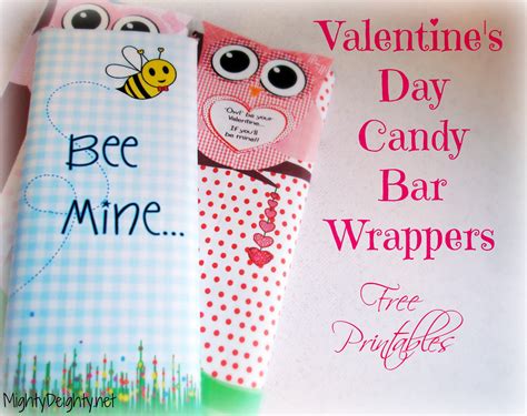 valentines day candy bar wrapper bees and owls | Valentines candy ...