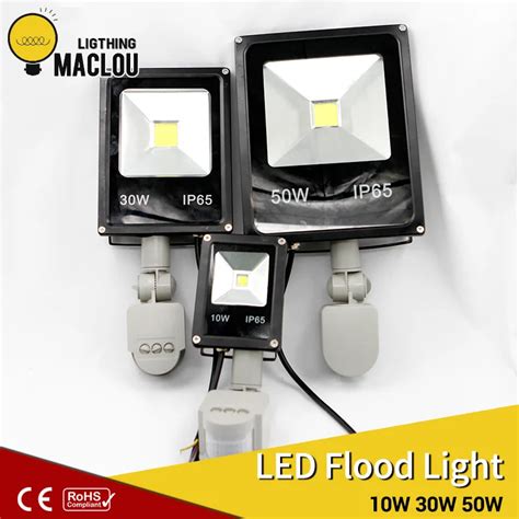LED Flood Light Outdoor ip65 220V 10w 30w 50w LED Lamp Infrared Floodlight With Pir Motion ...
