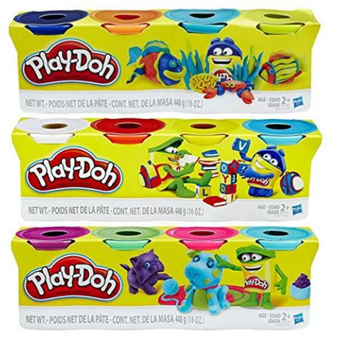 Play-Doh 4-Pack of Colors, 3-Packs (12 Cans Total) - Walmart.com ...