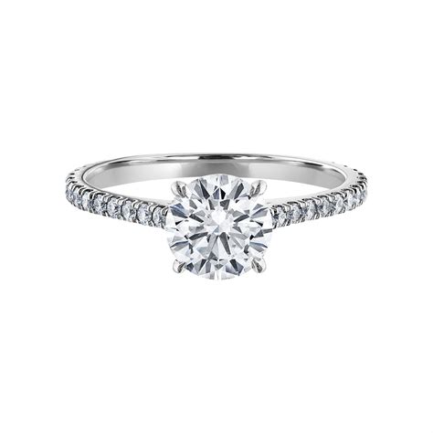 Round + Pavé Diamond Engagement Ring – Gaede Designs