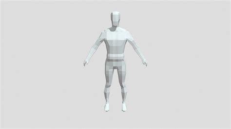 Male Low Poly Human Body - Download Free 3D model by 5$toPolyMan ...