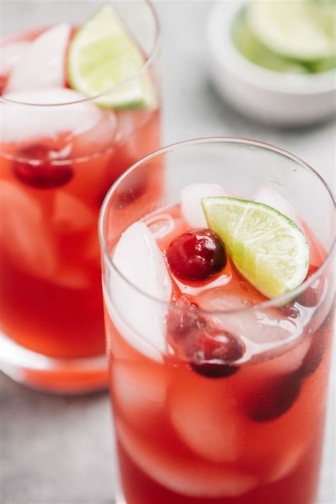 Vodka Cranberry Cocktail overhead vertical - The Spicy Apron