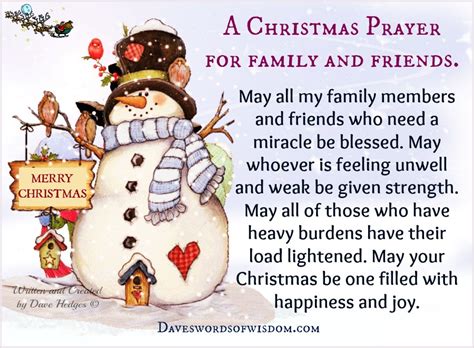 Daveswordsofwisdom.com: A Christmas Prayer for Family & Friends.