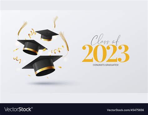 Banner for design of graduation 2023 Royalty Free Vector