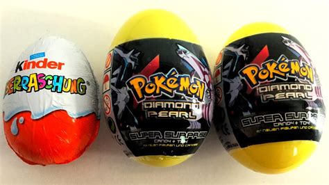 3 Kinder and Pokemon Surprise Eggs - YouTube