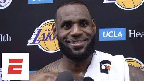 LeBron James interview after first Lakers practice | ESPN - YouTube