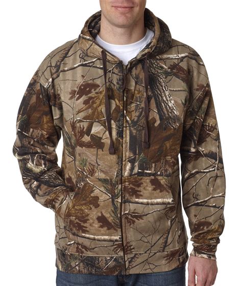 Adult Officially Licensed REALTREE Camouflage Hooded Zip Front Sweatshirt - Walmart.com