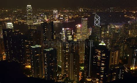 Night Scenery from Victoria Peak, Hong Kong Stock Image - Image of ...