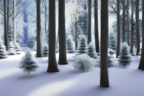 Winter Magical Forest Landscape Background · Creative Fabrica