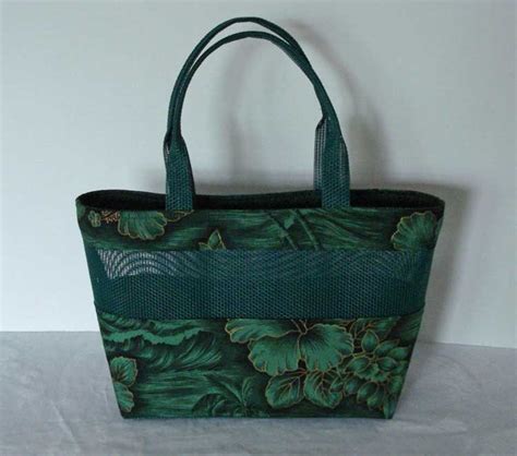 Mesh Tote Bag or Purse with Colorful Hawaiian Cotton Fabric