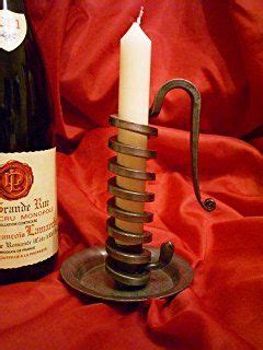Rustic Iron Candle Holder with Wine Bottle - Handmade Home Decor