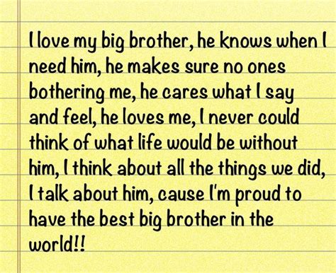 I Love My Big Brother Quotes. QuotesGram