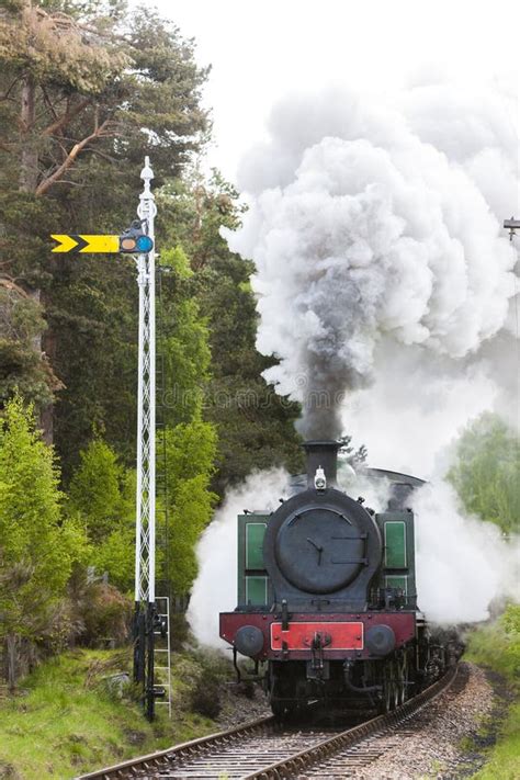 Steam Train, Strathspey Railway, Highlands, Scotland Stock Image ...