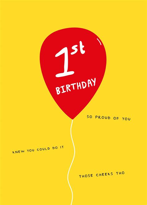1st Birthday Balloon Card | Scribbler