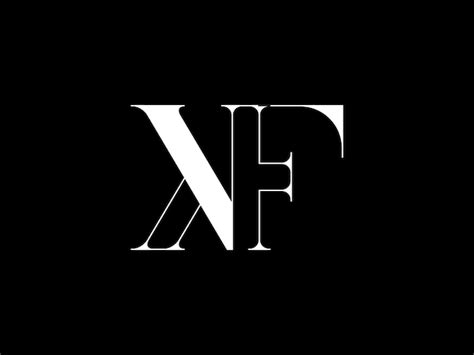 Premium Vector | A black and white logo for nf by ff