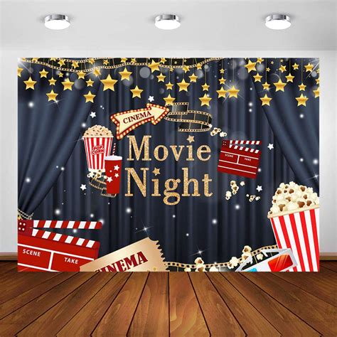 Buy Avezano Cinema Movie Night Backdrop Drive in Movie Night Theme Birthday Party Photography ...