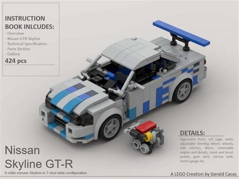 Lego® Instructions Nissan GTR Skyline