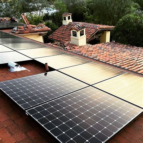 Spanish Tile Roof With Solar Installation