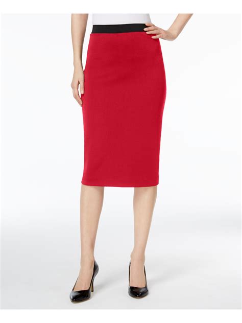 ALFANI Womens Red Midi Pencil Skirt Size: S | eBay