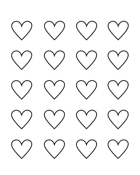 mini hearts template.pdf | Printable heart template, Heart template ...