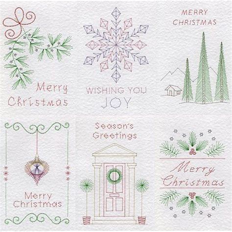 Christmas patterns added at Stitching Cards – Prick And Stitch Is My Craft Embroidery Cards ...