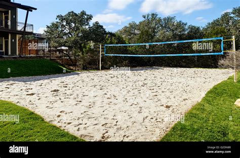 Sand Volleyball Court Stock Photo - Alamy