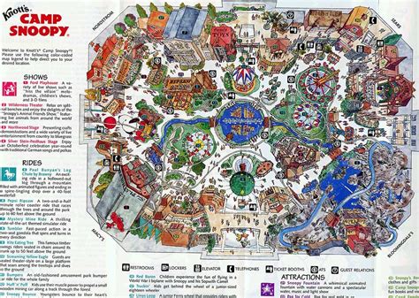 Knott's Camp Snoopy Map and Brochure (1992 - 2023) | ThemeParkBrochures.net