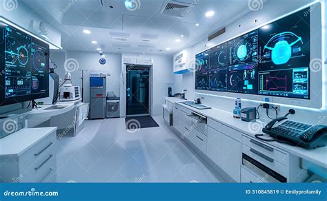 Neurology Lab: Hub of Advanced Brain Imaging Equipment and Computer Diagnostics Stock Image ...