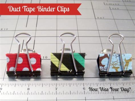 Decorated Binder Clips are Fun Duct Tape Crafts | How Was Your Day?