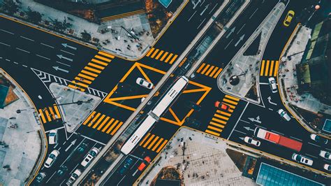 Aerial Photo of City Street and Buildings · Free Stock Photo