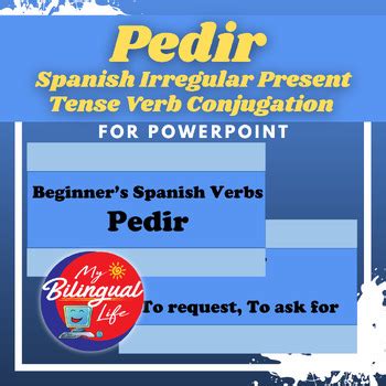 Pedir - Spanish Irregular Present Tense Verb Conjugation for PowerPoint