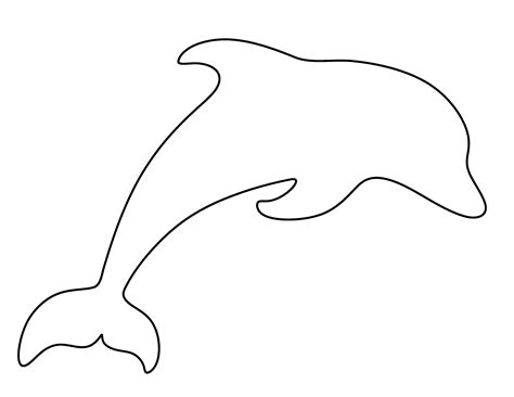 Dolphin Outline Template