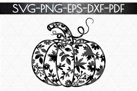 Pumpkin SVG Cutting File, Autumn, Fall DXF, EPS, PNG By Mulia Designs | TheHungryJPEG