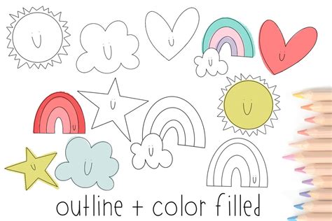 Playroom Font Doodles Handwritten Font & Illustrations - Etsy