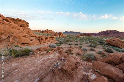 Nevada Desert Landscape. Desert landscape at the Valley Of Fire State ...