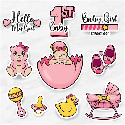 Baby shower stickers Vectors & Illustrations for Free Download | Freepik