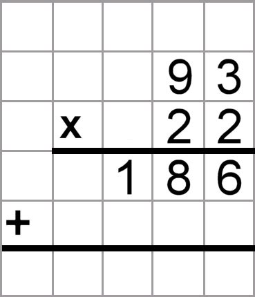 The Standard Multiplication Algorithm with a Two-Digit Multiplier