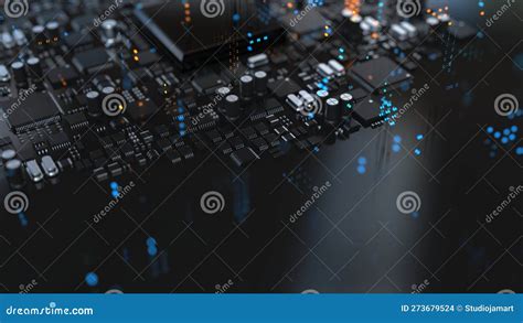 Chips and Electronic Components Stock Illustration - Illustration of ...