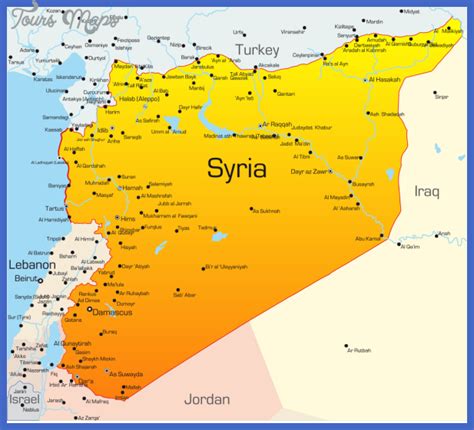 Syria Map - ToursMaps.com