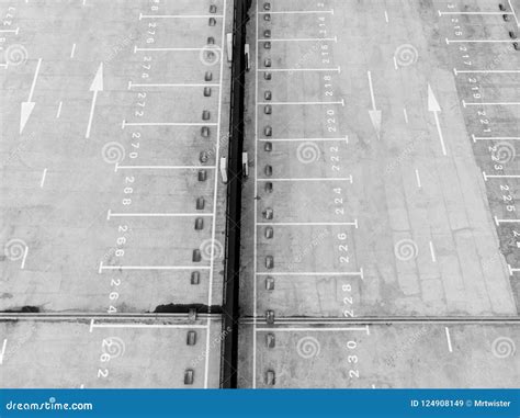 Large Empty Vacant Parking Lot. Aerial View Stock Image - Image of ...